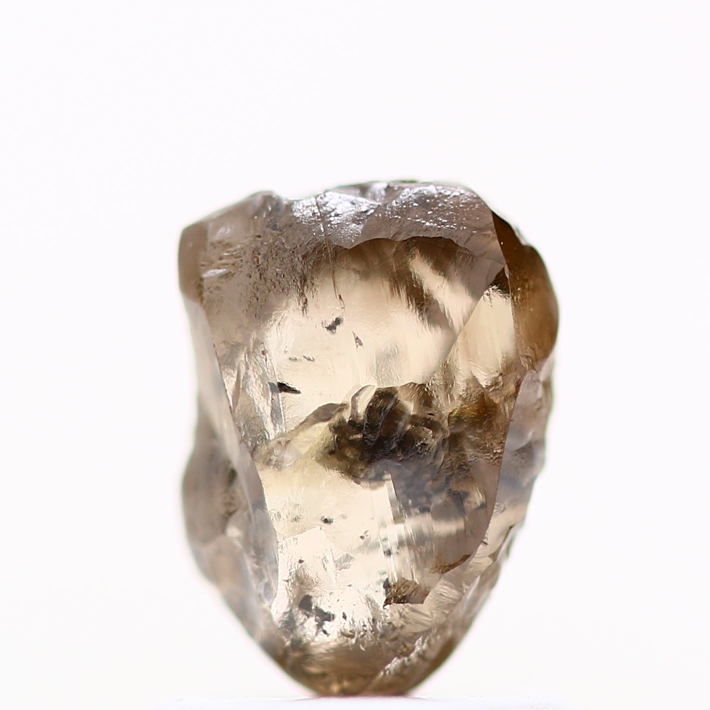 1.21 Carat Natural Fancy Cognac Brown Crystal Rough Diamond 7.15 MM - Blackdiamond