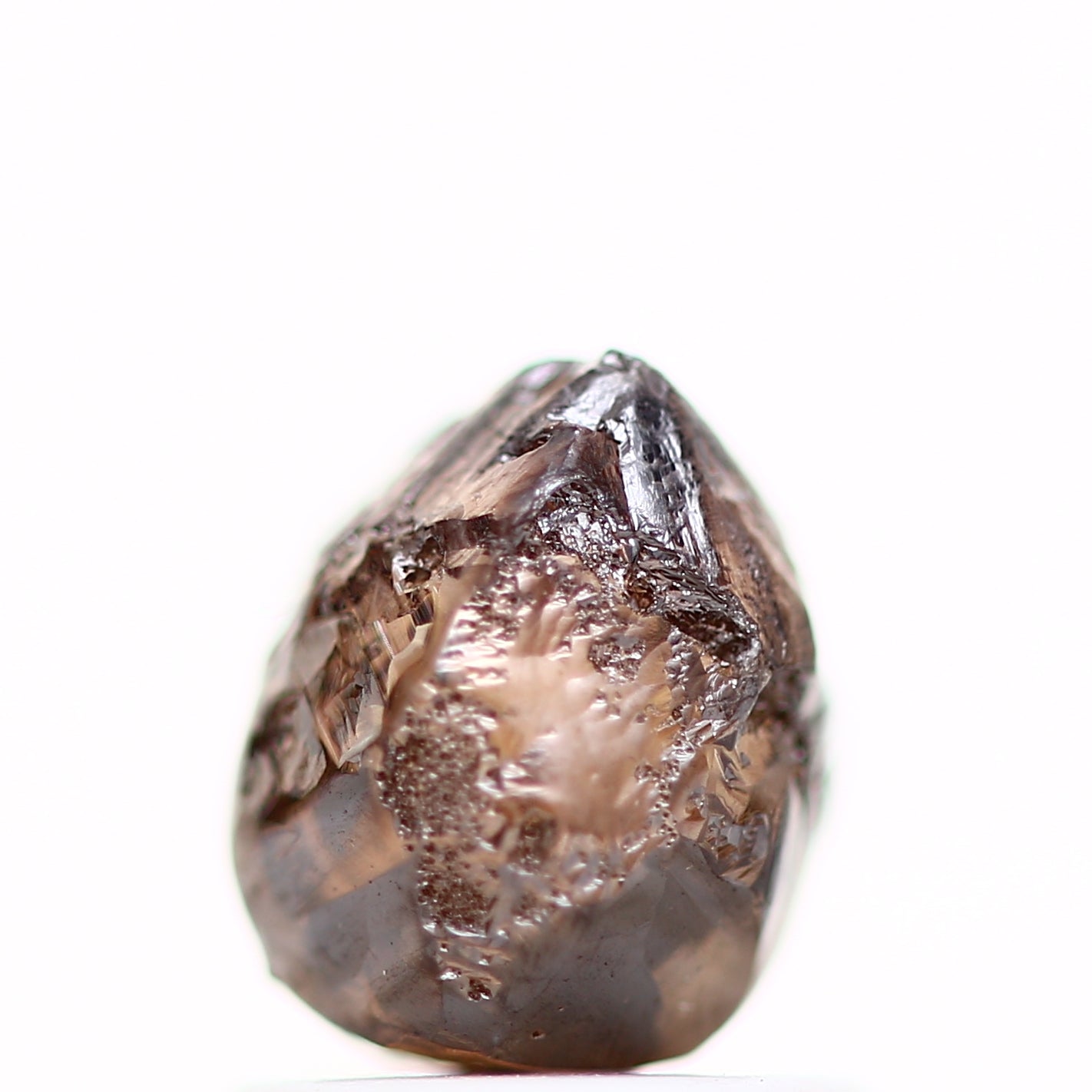 1.75 Carat Natural Fancy Cognac Brown Crystal Raw Rough Diamond 6.6 MM - Blackdiamond