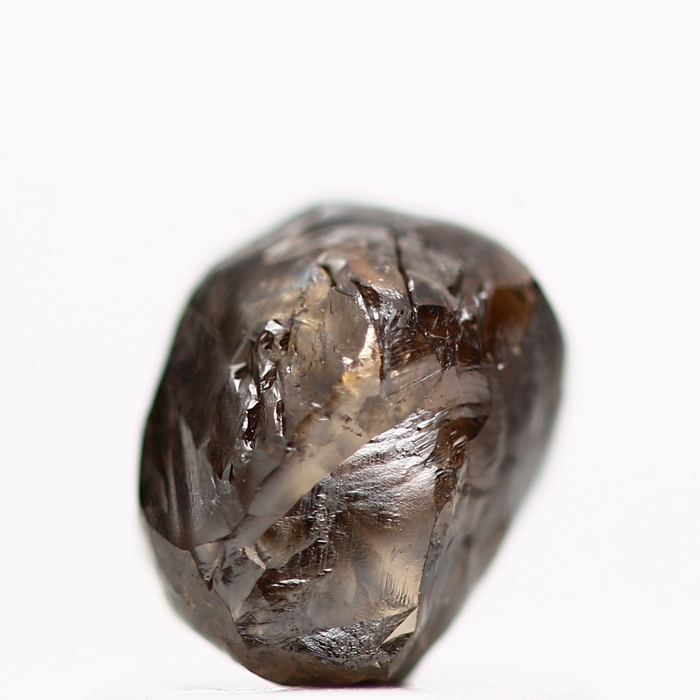 1.07 Carat Chocolate Brown Crystal Uncut Rough Natural Diamond 6.25 MM - Blackdiamond