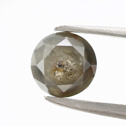 0.96 carat, Fancy Gray Diamond, Round Shape, Natural Diamond 6 MM - Blackdiamond