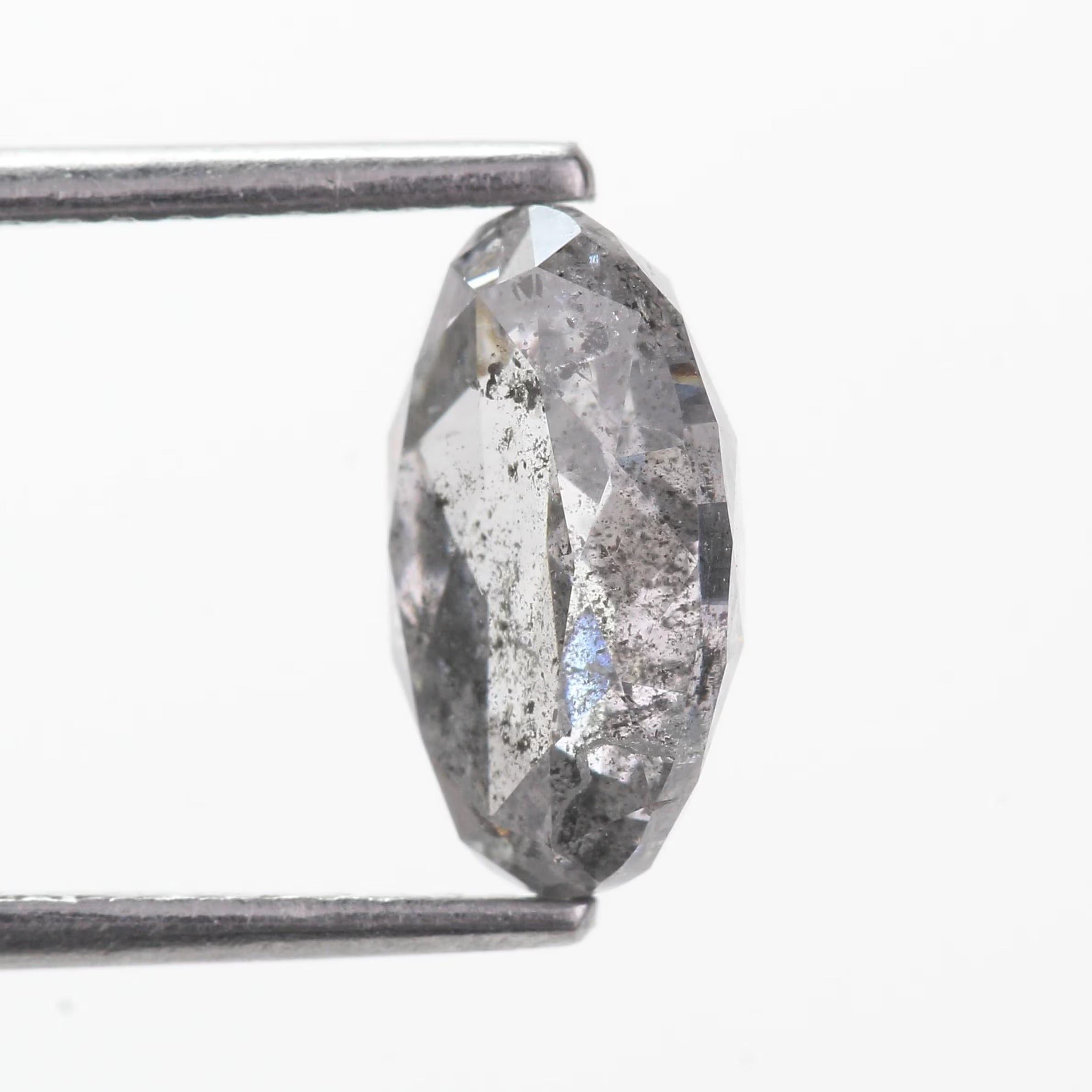 2.25 Carat Natural Oval Salt and Pepper Diamond 9.70 MM