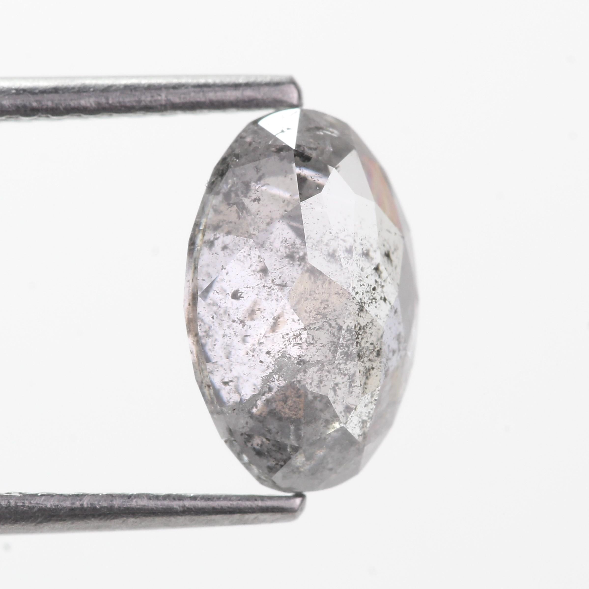 2.25 Carat Natural Oval Salt and Pepper Diamond 9.70 MM