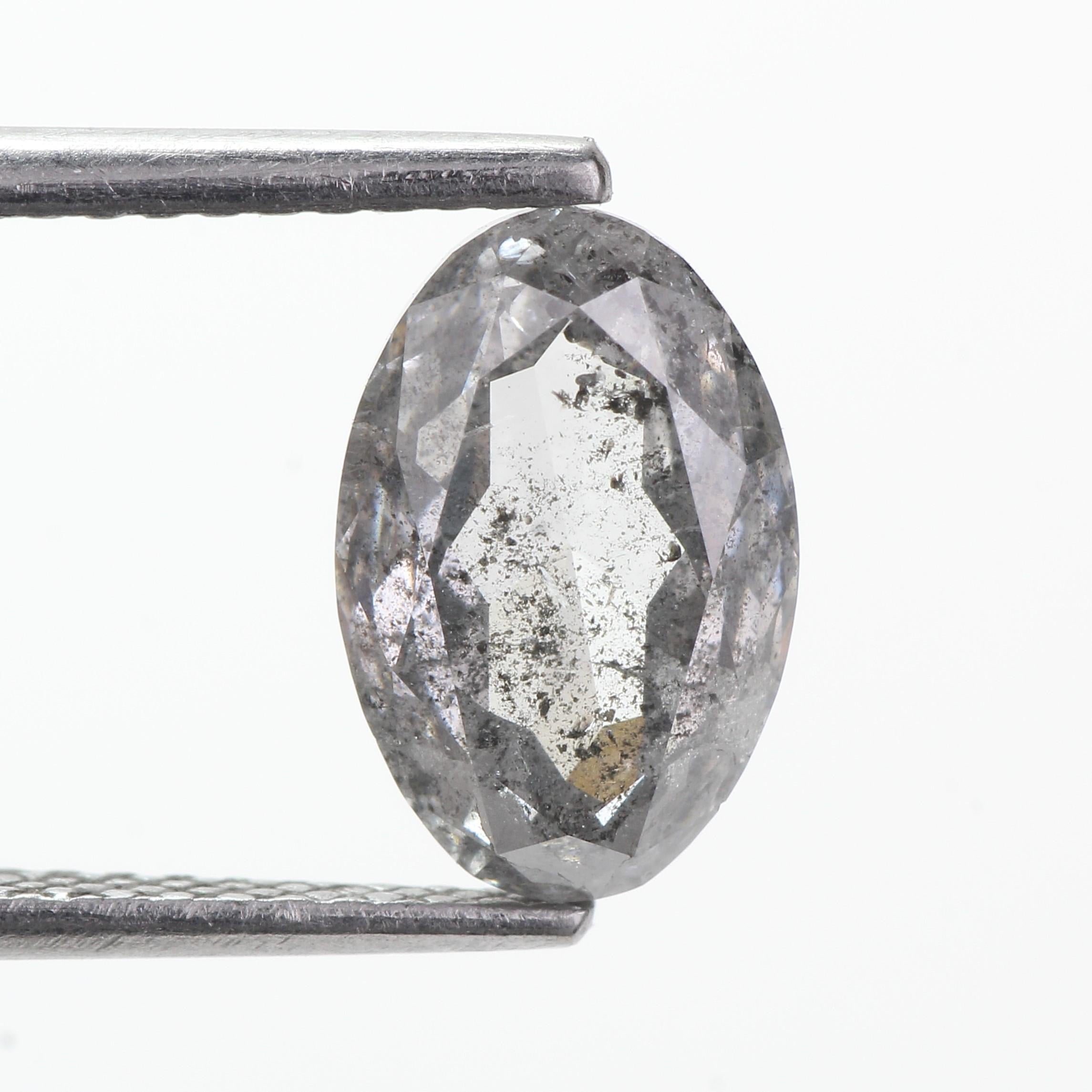 2.25 Carat Natural Oval Salt and Pepper Diamond 9.70 MM