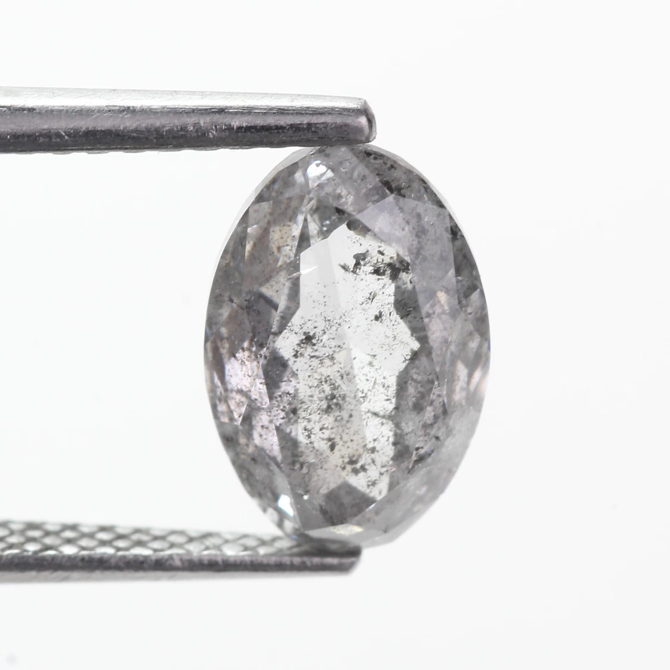 2.25 Carat Natural Oval Salt and Pepper Diamond 9.70 MM