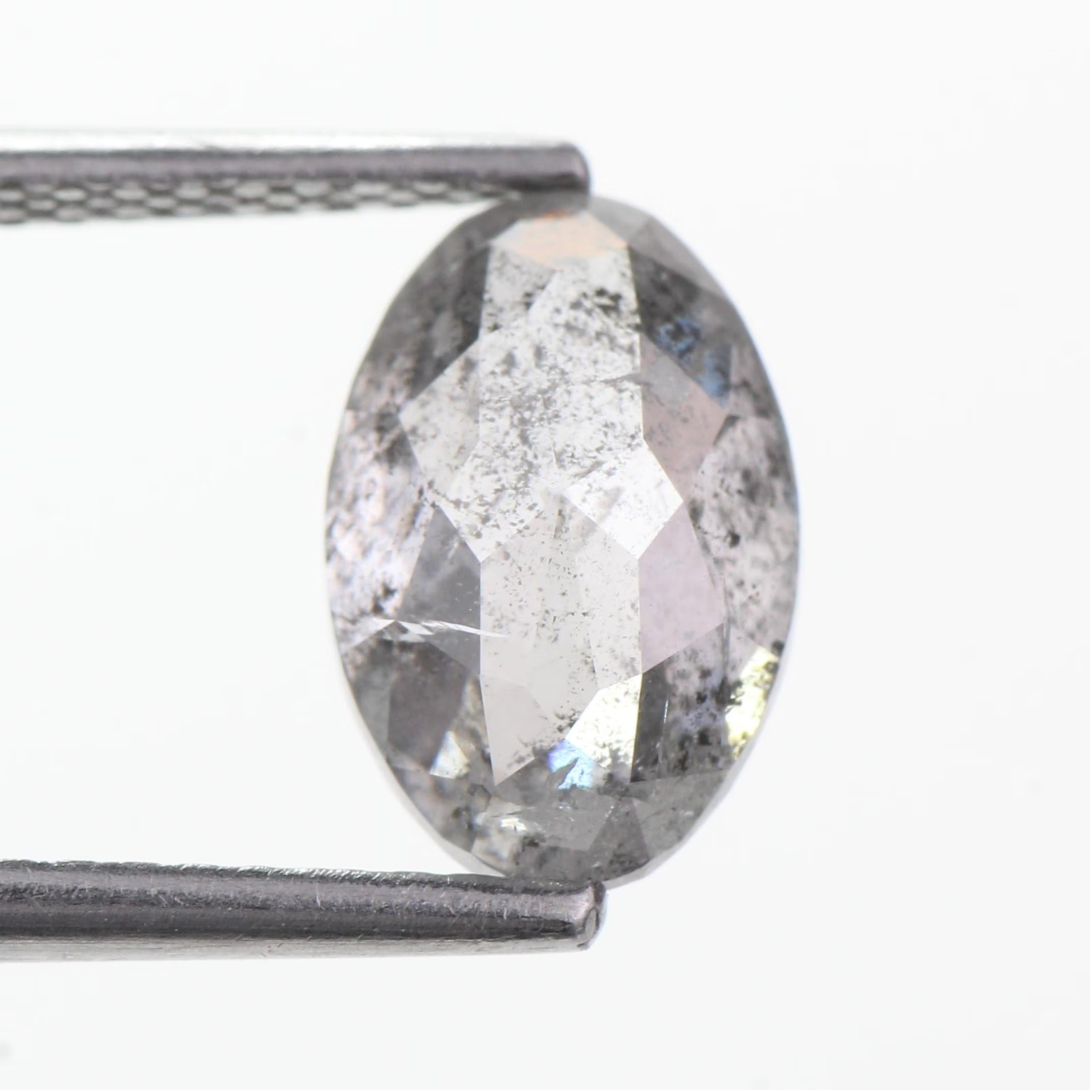 2.25 Carat Natural Oval Salt and Pepper Diamond 9.70 MM