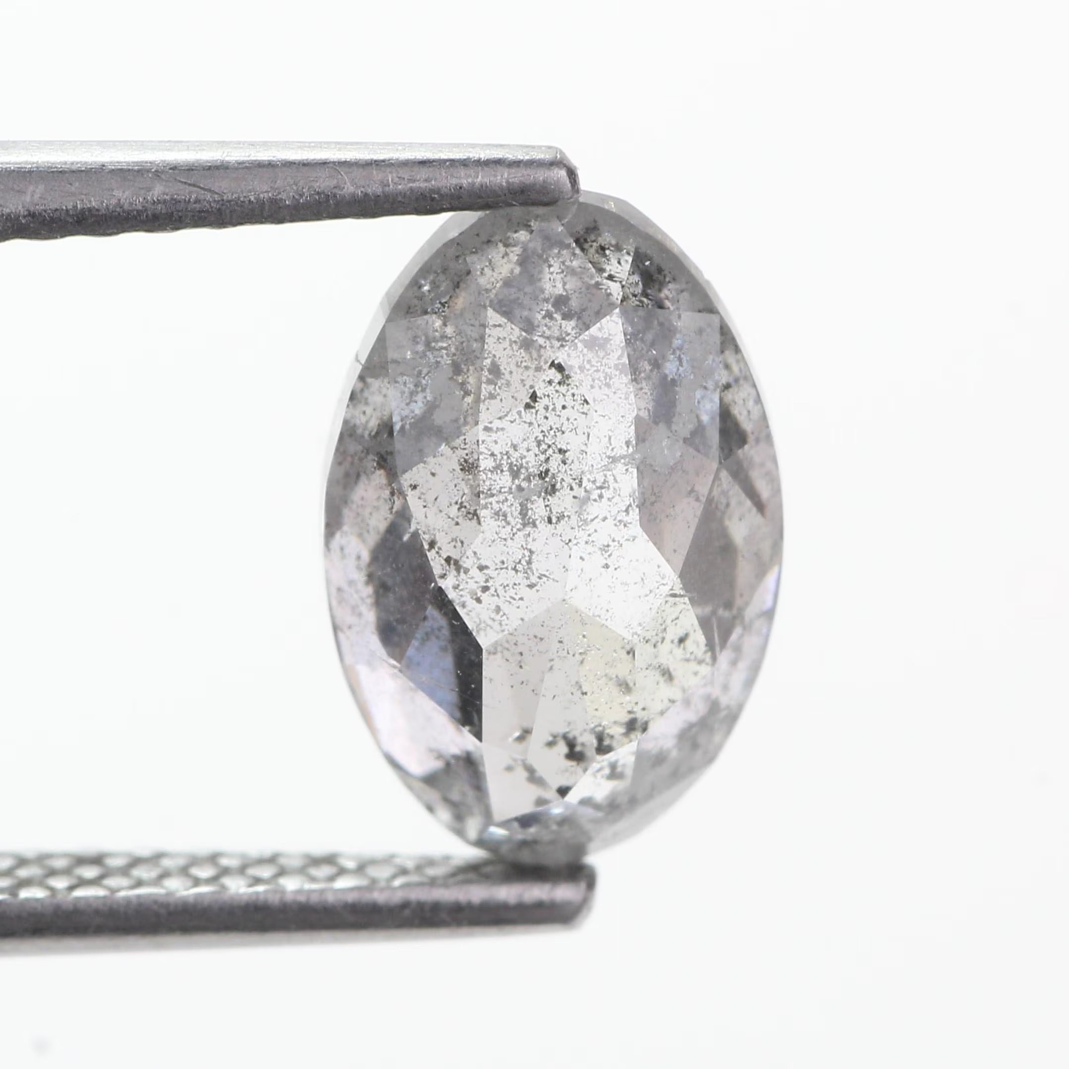 2.25 Carat Natural Oval Salt and Pepper Diamond 9.70 MM