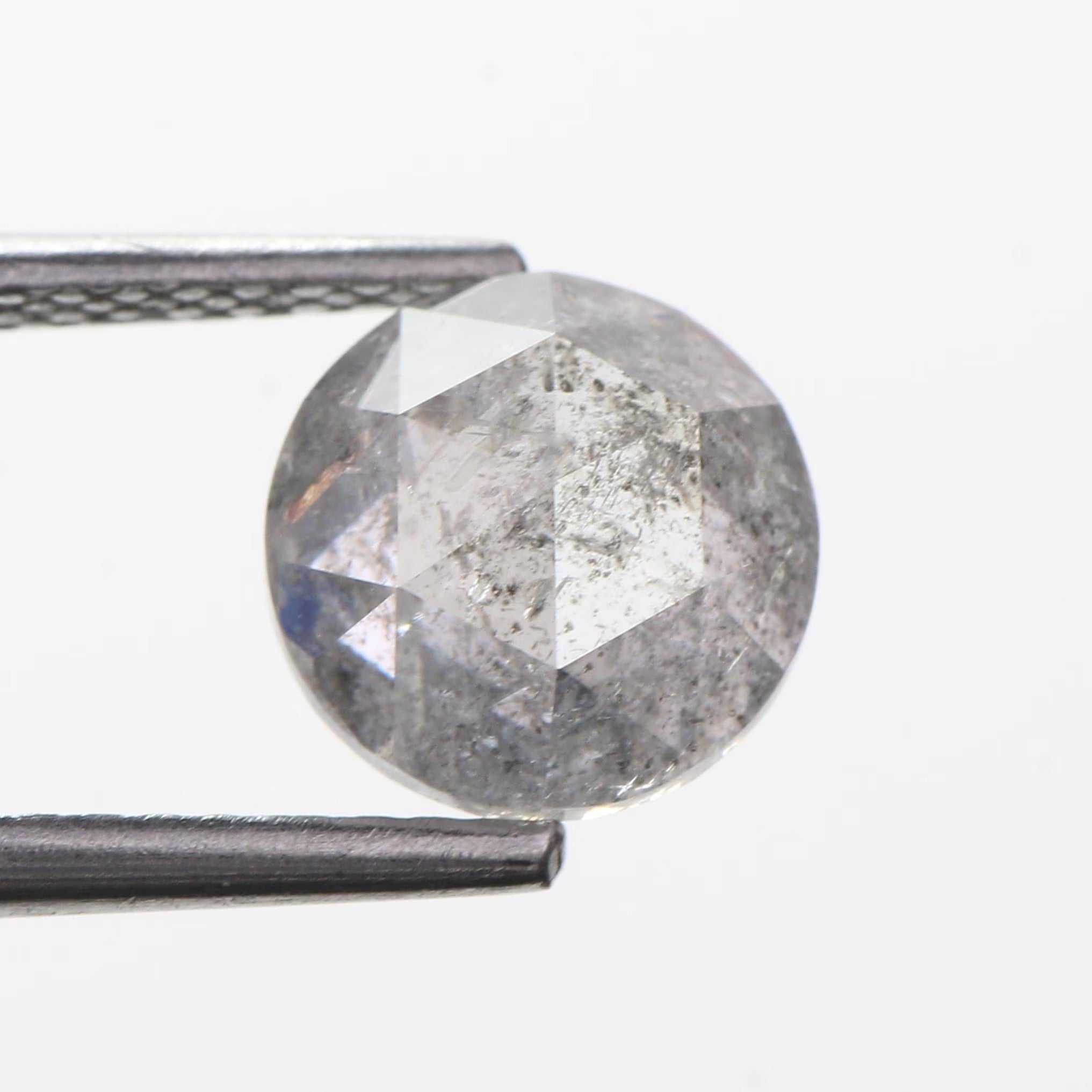 2 Ct Round Rose cut Salt and Pepper Diamond 7.4 MM