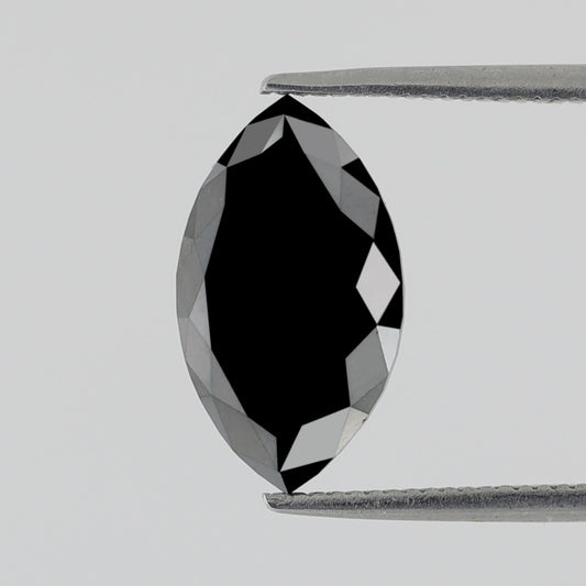 2.96 Carat Marquise Shaped Black Natural Best Quality Diamond For Design Custom Engagement Ring - Blackdiamond