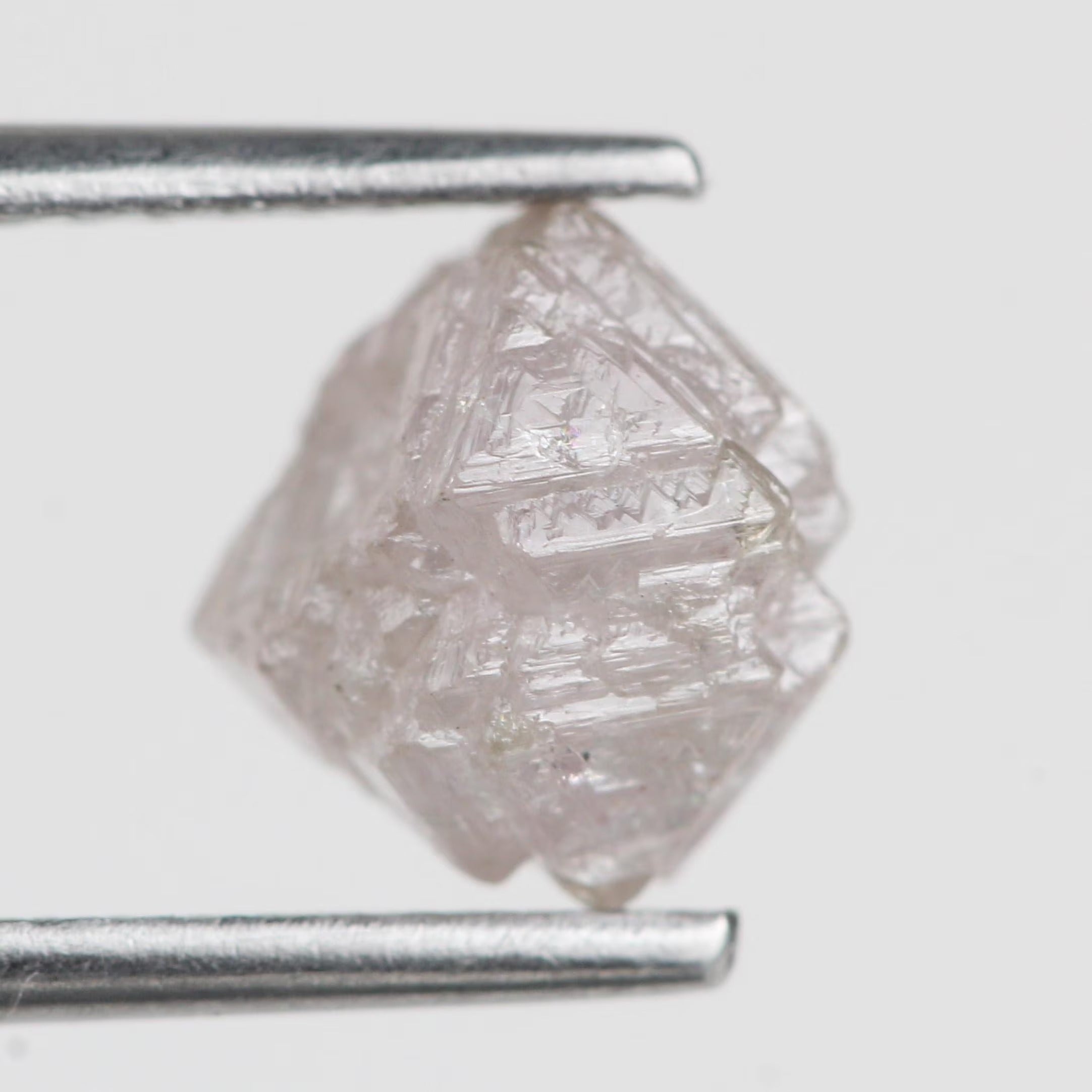 2.45 Carat Natural Rough Light Purple Pink Loose Uncut Diamond 7 MM