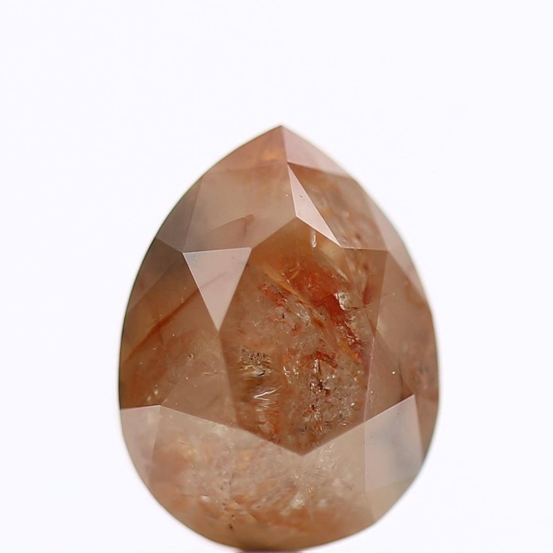 Pear Cut Orange Salt And pepper Diamond 8.38 MM