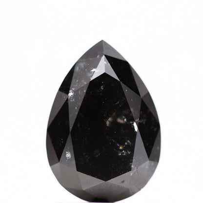 2.16 Carat Natural Black Pear Shape Salt and Pepper Diamond