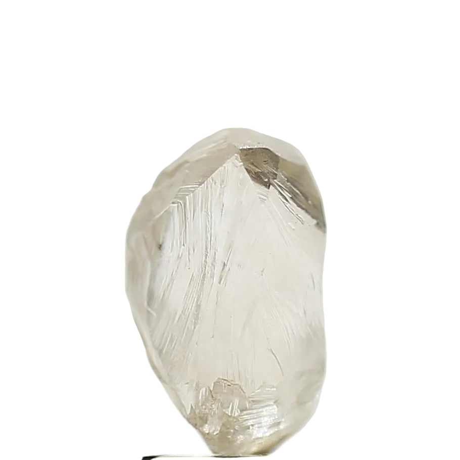 Raw crystal on a white background