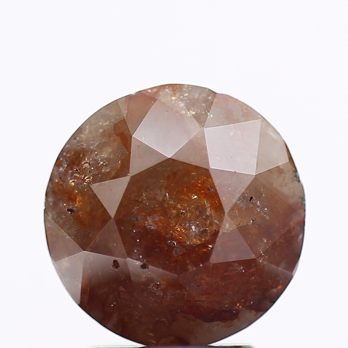 2.27 Carat Fancy Orange Round Rustic Diamond 8.7 MM