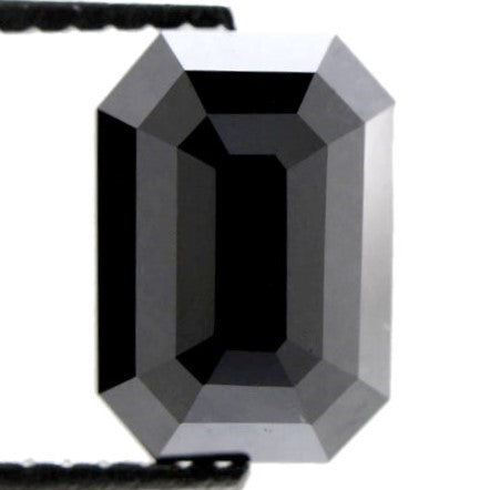 2.50 Carat Black Diamond Emerald Shape In AAA Quality For Minimalist Ring