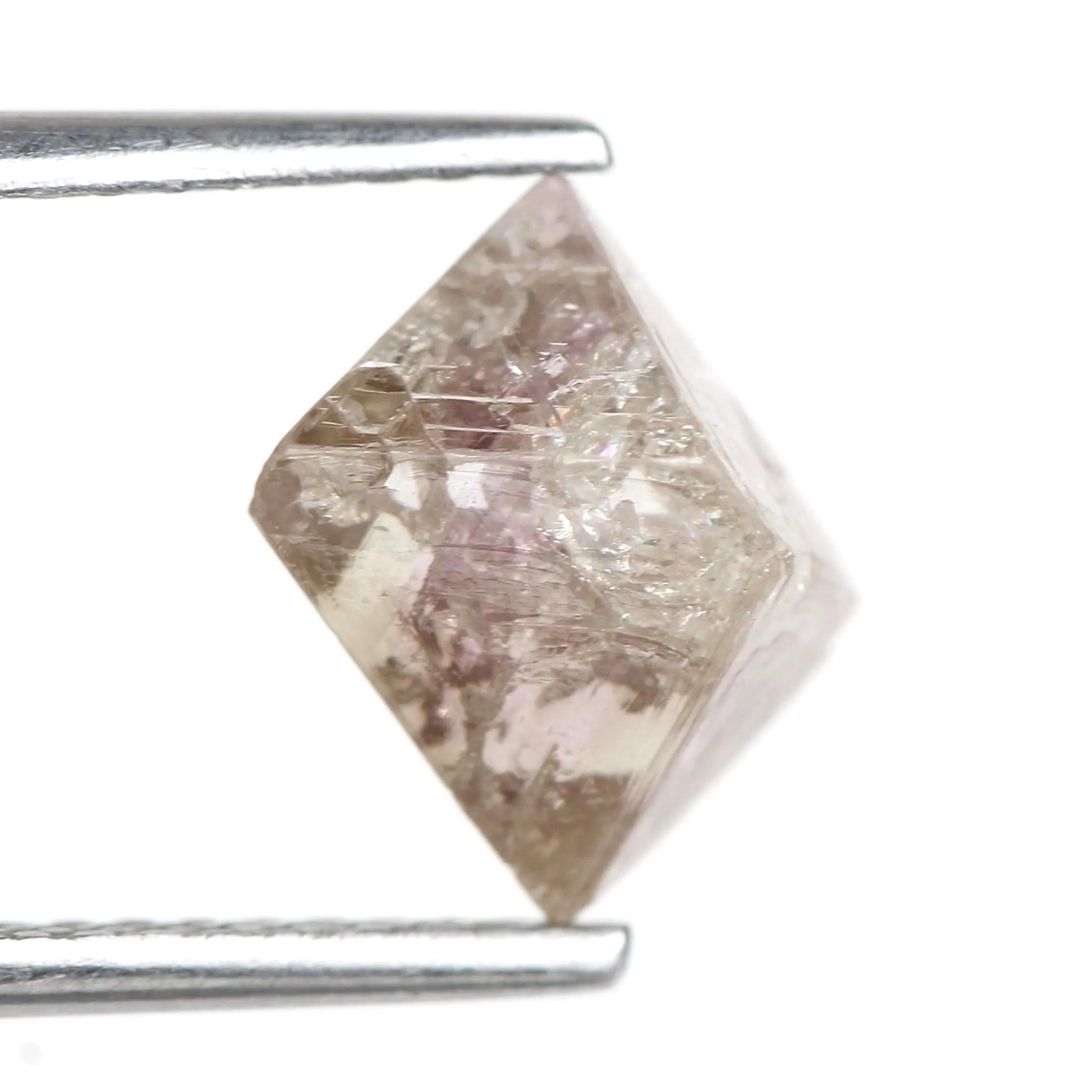 2.76 Carat Natural Light Purple Brown Rough Diamond Crystal 7.8 MM