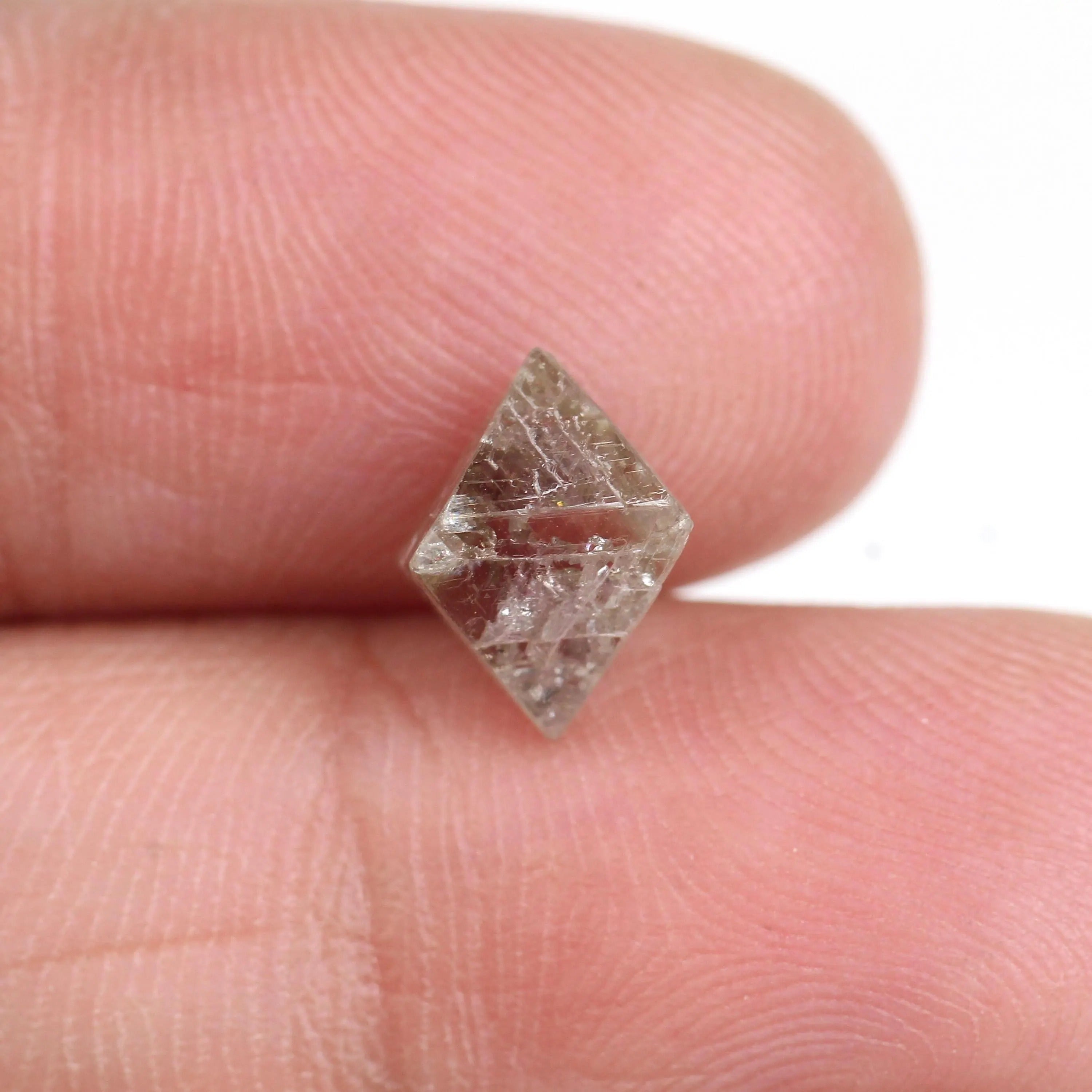 2.76 Carat Natural Light Purple Brown Rough Diamond Crystal 7.8 MM