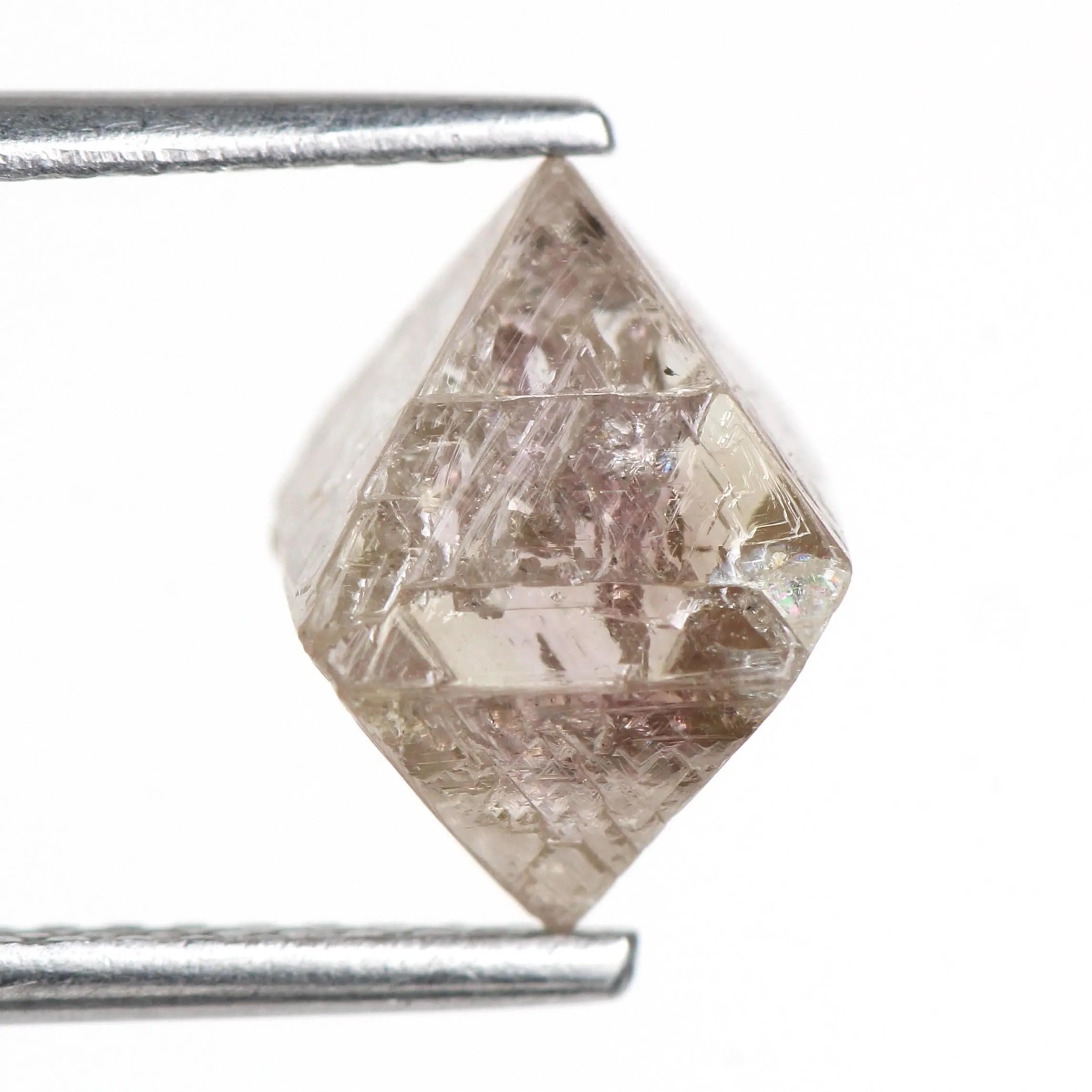 2 Carat Natural Light Purple Brown Rough Diamond Crystal 7 MM