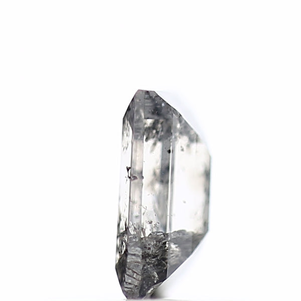 0.38 Carat Baguette Cut Salt & Pepper Diamond Gray Loose Diamond 5.25 MM