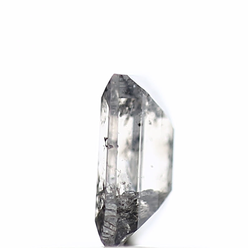 0.38 Carat Baguette Cut Salt & Pepper Diamond Gray Loose Diamond 5.25 MM