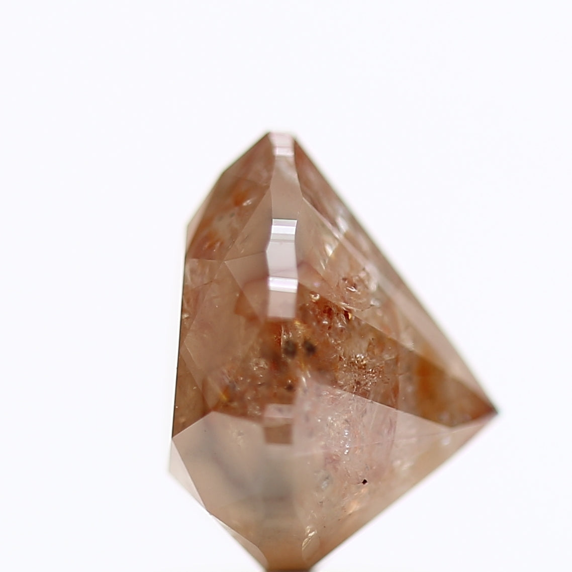 2.12 Carat Pear Cut Orange Salt And pepper Diamond 8.38 MM