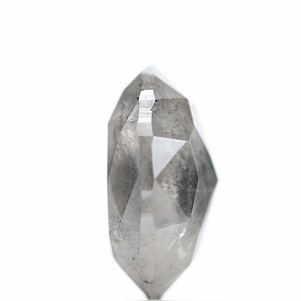 1.60 Carat Rose cut Fancy Gray Oval Salt and Pepper Diamond 8.52 MM