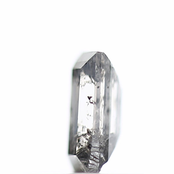 0.38 Carat Baguette Cut Salt & Pepper Diamond Gray Loose Diamond 5.25 MM