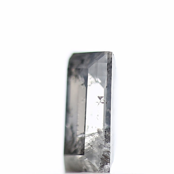 0.38 Carat Baguette Cut Salt & Pepper Diamond Gray Loose Diamond 5.25 MM