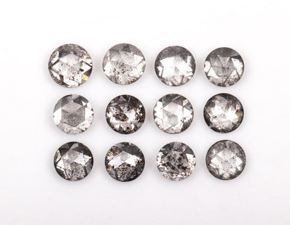 2 MM Salt and Pepper Rose Cut Diamond Handmade Jewelry Minimalist