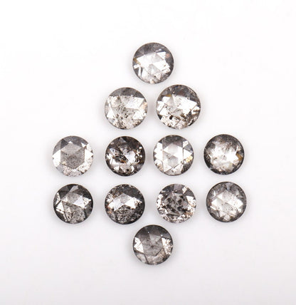 2 MM Salt and Pepper Rose Cut Diamond Handmade Jewelry Minimalist