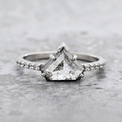 salt and pepper diamond ring