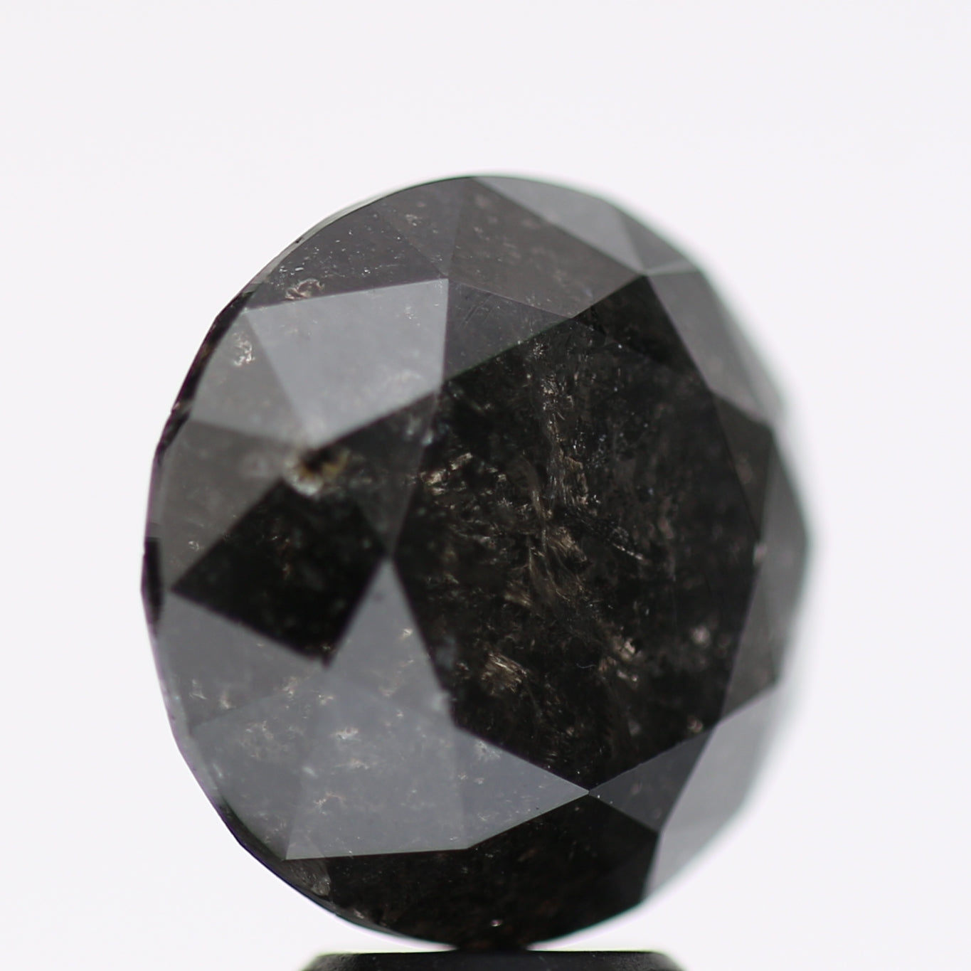 7.58 Carat Fancy Black Round Brilliant Diamond GIA Certified
