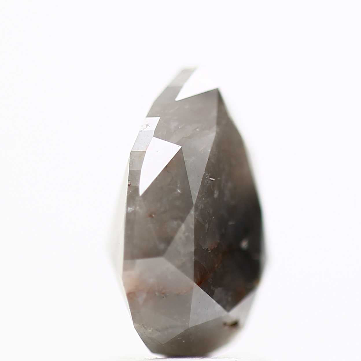 2.14 Carat Natural Fancy Gray Rustic Pear Diamond