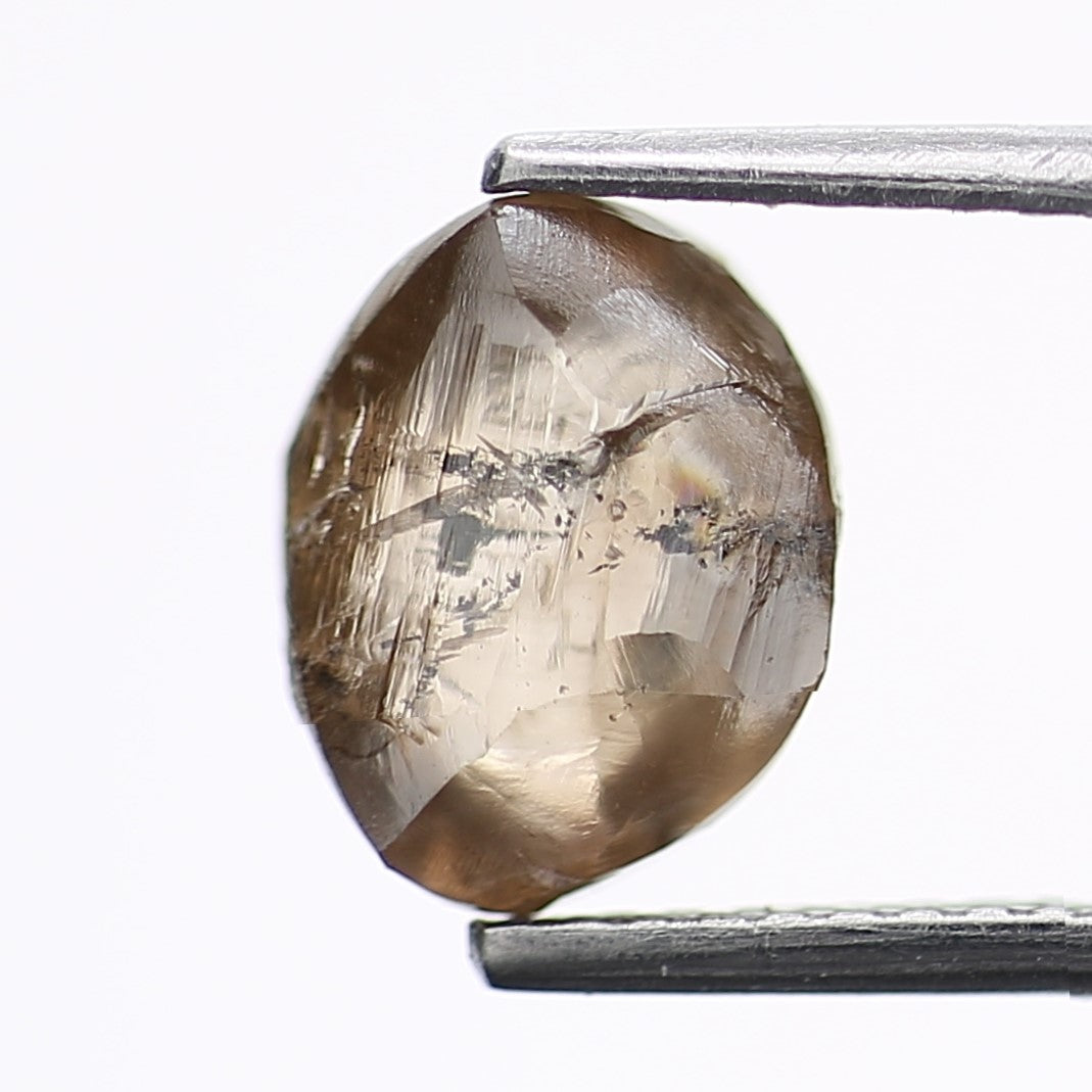 2.16 Carat Natural Fancy Clear Brown Rough Diamond 8.8 MM