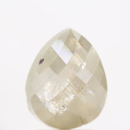 2.51 Carat Natural Pear Checker Cut Gray Icy Diamond SDM115