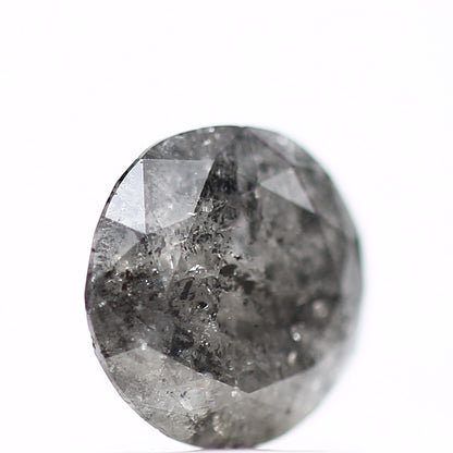 1.18 Carat Natural Loose Gray Round Cut Salt and Pepper Diamond 6.8 MM - Blackdiamond