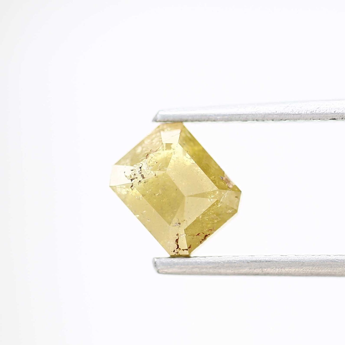 1.15 Carat 5.97 MM Fancy Yellow Emerald Cut Salt and Pepper Diamond - Blackdiamond