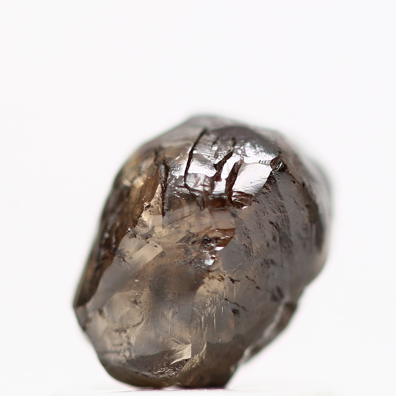 1.07 Carat Chocolate Brown Crystal Uncut Rough Natural Diamond 6.25 MM - Blackdiamond