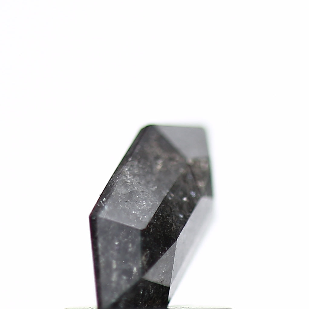 0.74 Carat Gray Black Hexagon Salt & Pepper Diamond 9.25 MM
