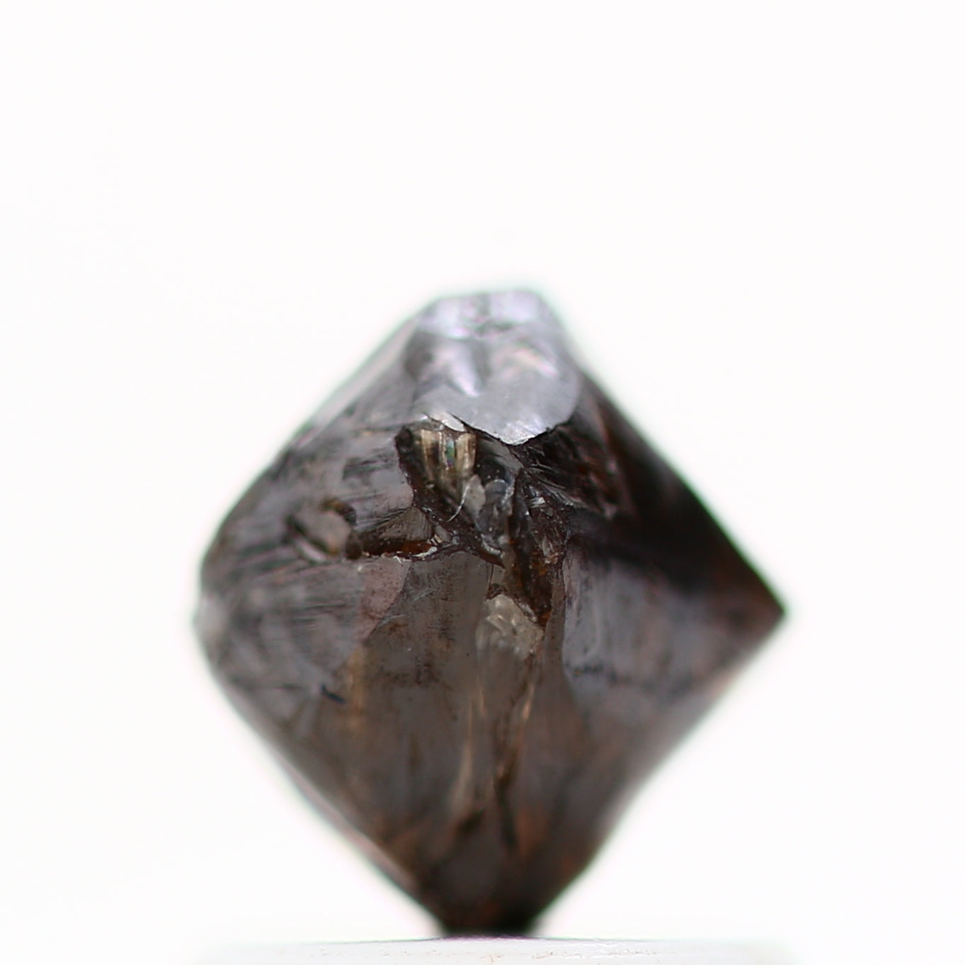 1.30 Carat Natural Octahedron Cognac Brown Rough Diamond 5.80 MM - Blackdiamond