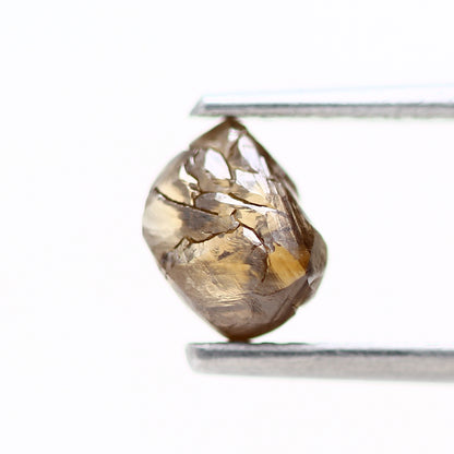 0.81 Carat Raw Diamond Natural Yellow Brown Rough Diamond 5.50 MM - Blackdiamond