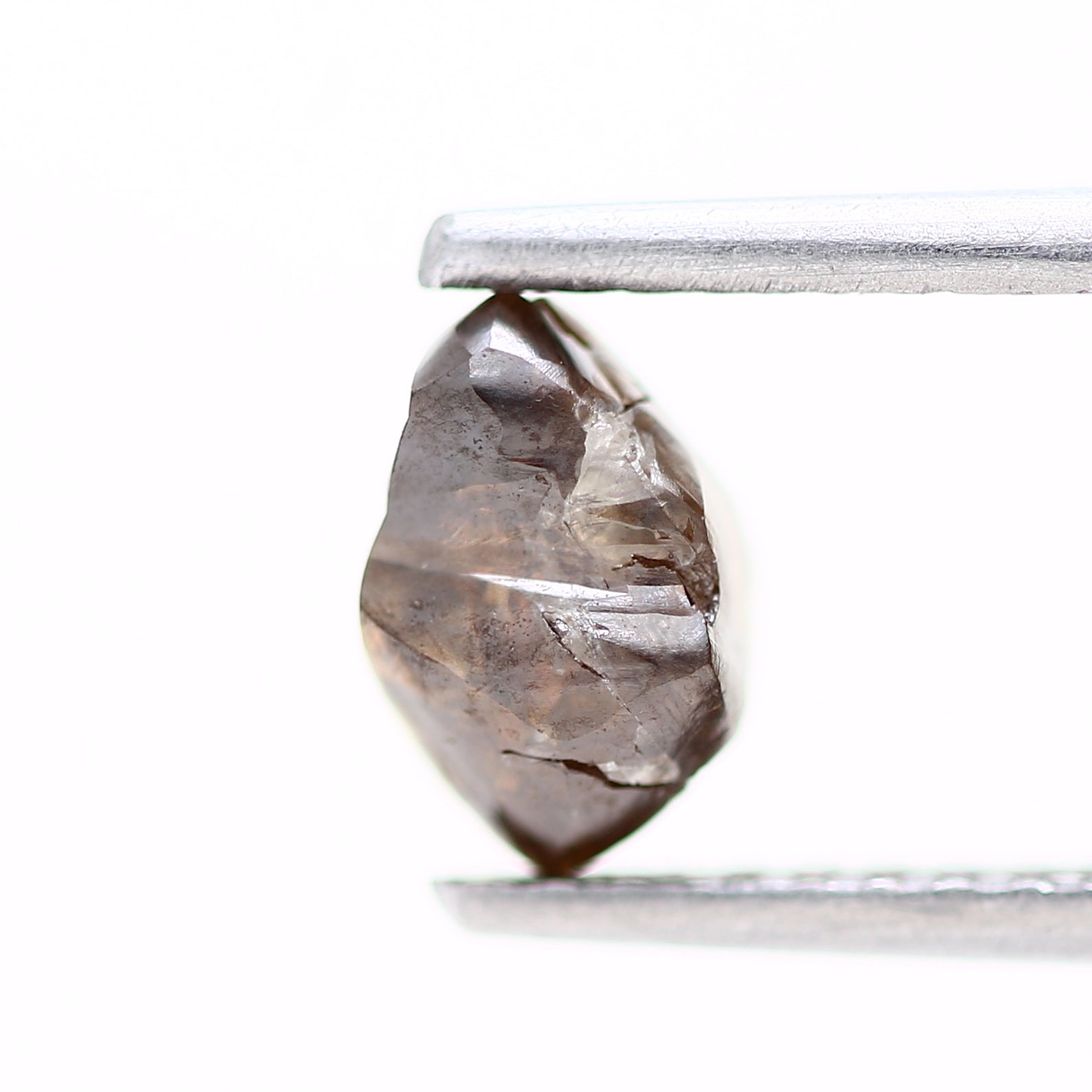 1.12 Carat Natural Octahedron Brown Rough Diamond 6.40 MM - Blackdiamond