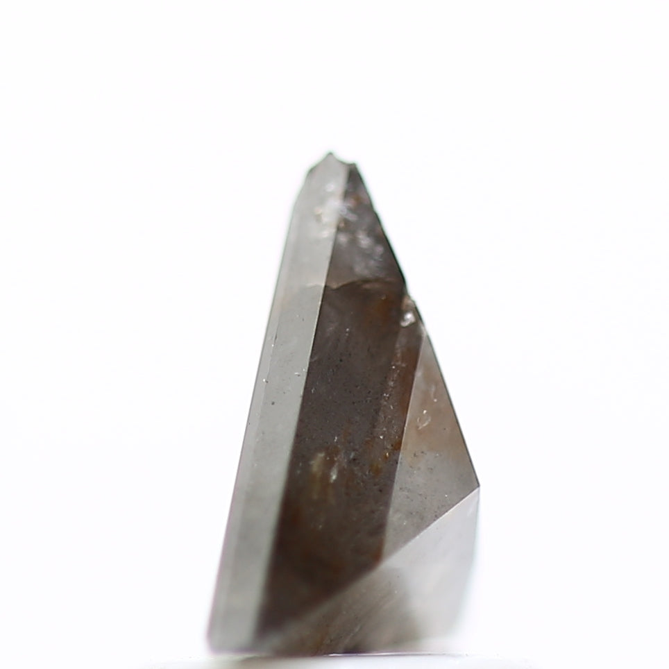 0.73 Carat 6.98 MM Natural Fancy Gray Triangle Salt and Pepper Diamond - Blackdiamond