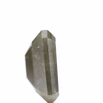 4.51 Carat 11.26 MM Natural Rustic Emerald Cut Gray Diamond - Blackdiamond