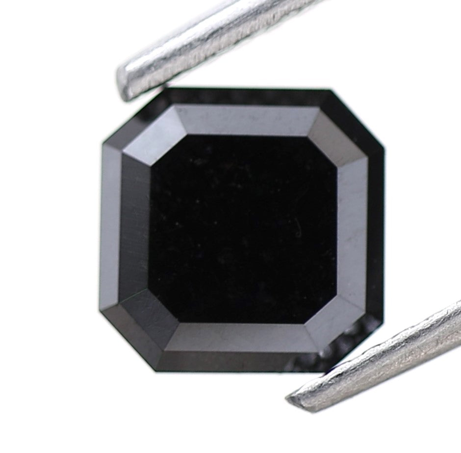 asscher cut black diamond