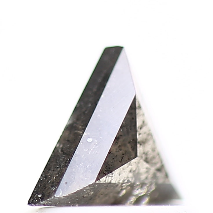 0.62 Carat 5 MM Natural Fancy Gray Triangle Salt and Pepper Diamond - Blackdiamond