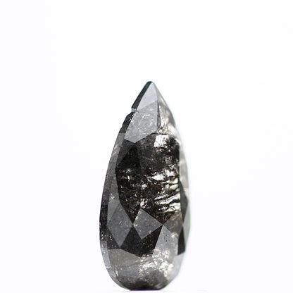 0.74 Carat Natural Gray Diamond Salt and Pepper Pear Diamond 9.20 MM