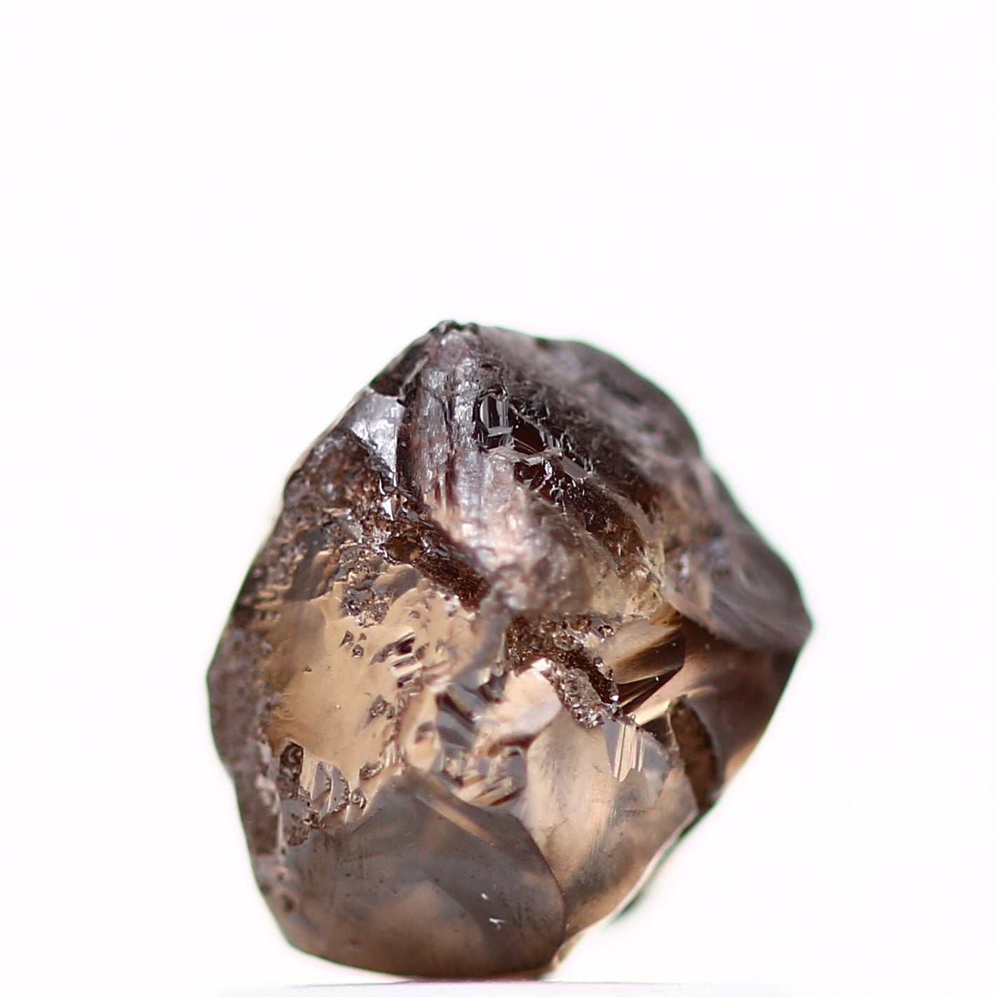 1.75 Carat Natural Fancy Cognac Brown Crystal Raw Rough Diamond 6.6 MM - Blackdiamond