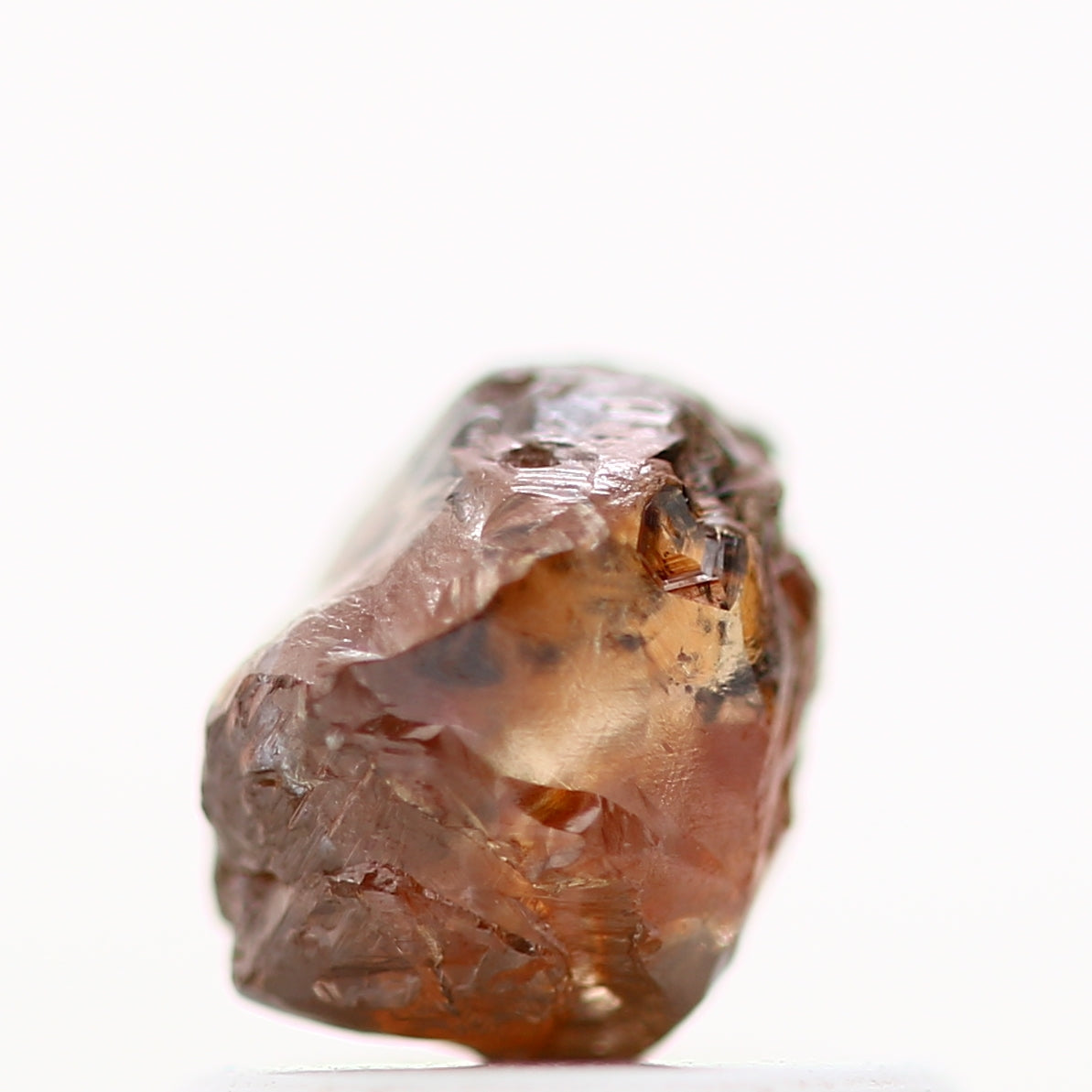 0.95 Carat Natural Fancy Cognac Brown Crystal Rough Diamond 5.80 MM - Blackdiamond