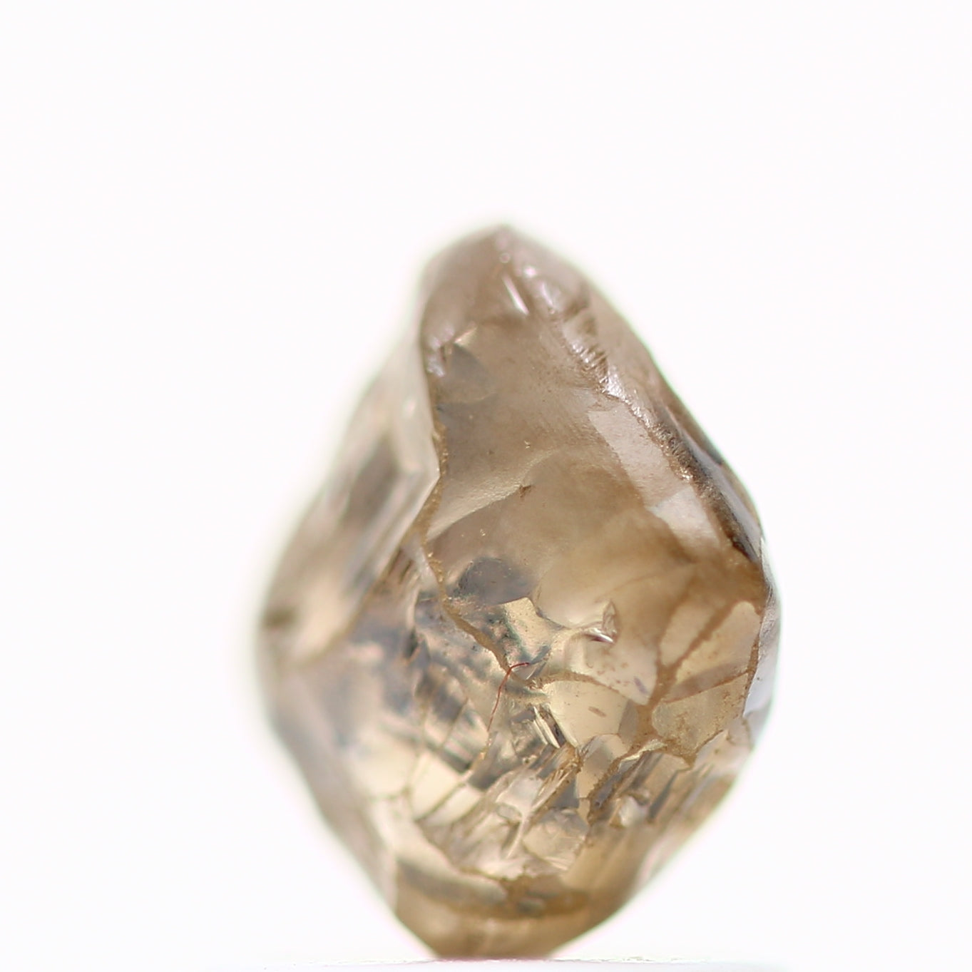 1.27 Carat Natural Fancy Champagne Brown Raw Rough Diamond 6.10 MM - Blackdiamond