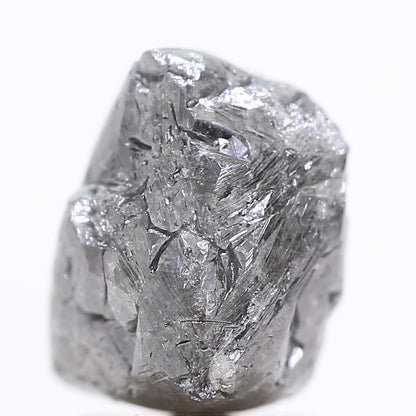 3.27 Carat Fancy Gray Octahedron Raw Rough Natural Diamond 8.20 MM - Blackdiamond